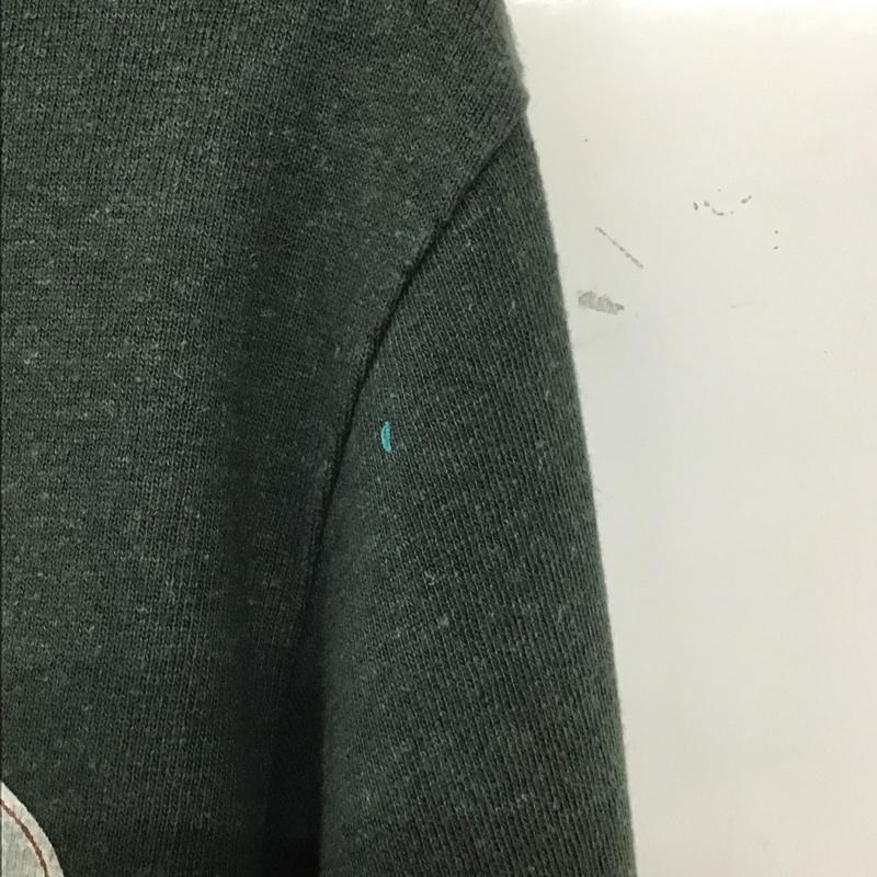 マナスタッシュ MANASTASH カットソー 長袖 長袖カットソー クルーネックカットソー プリントカットソー M ロゴ、文字 緑 / グリーン /  メンズ USED 古着 中古 10133194