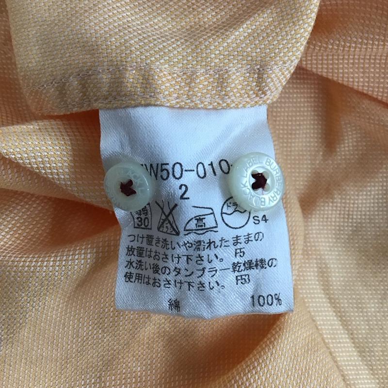 バーバリーブラックレーベル BURBERRY BLACK LABEL シャツ、ブラウス 半袖 BMW50-010-82 ボタンダウン 2 ワンポイント 橙 / オレンジ /  メンズ USED 古着 中古 10113081