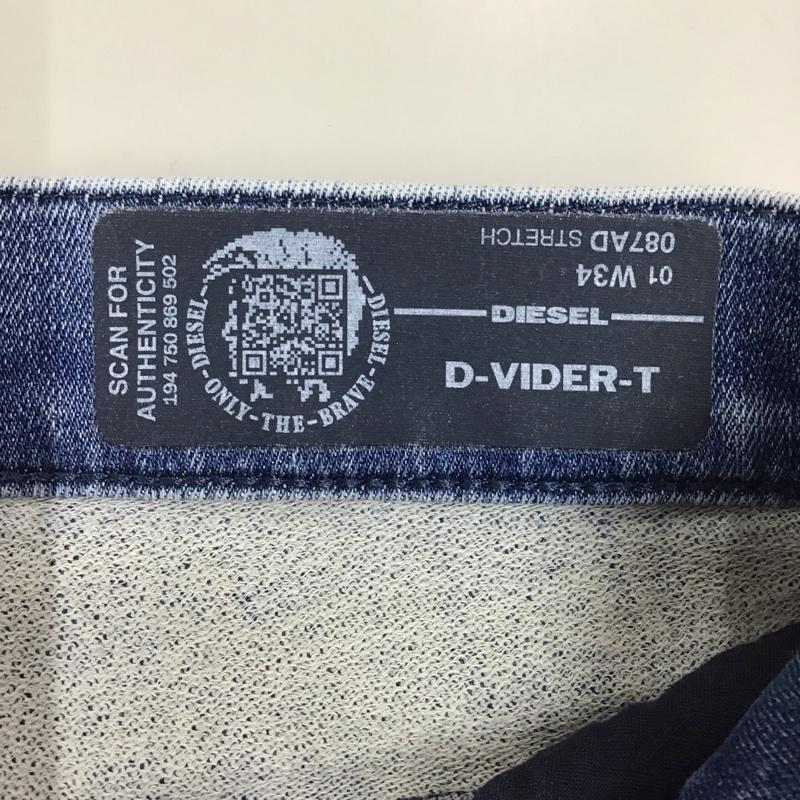 ディーゼル DIESEL パンツ デニム、ジーンズ デニムパンツ ストレートパンツ ワイドパンツ カジュアルパンツ 34 無地 インディゴ / インディゴ /  メンズ USED 古着 中古 10116340