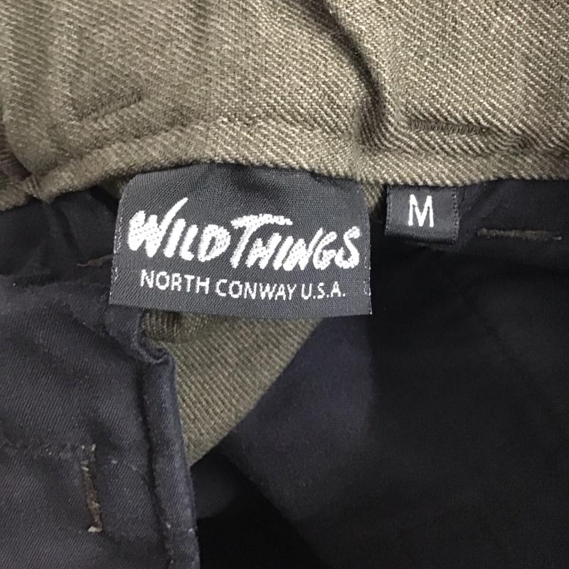 ワイルドシングス WILD THINGS パンツ ワークパンツ、ペインターパンツ wt19430ad-glr ワイドパンツ ボトム M 無地 カーキ / カーキ /  メンズ USED 古着 中古 10147063