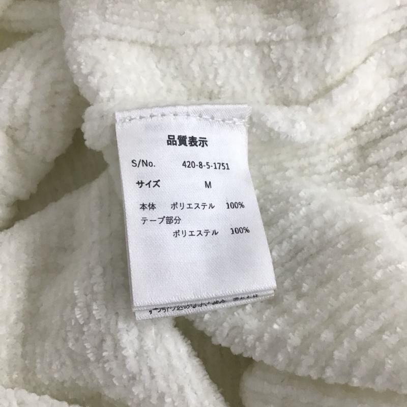 トルテ TORTE ワンピース ロングスカート 長袖ニットワンピース ロングスカート スタンドネック M 総柄 白 / ホワイト /  レディース USED 古着 中古 10135021