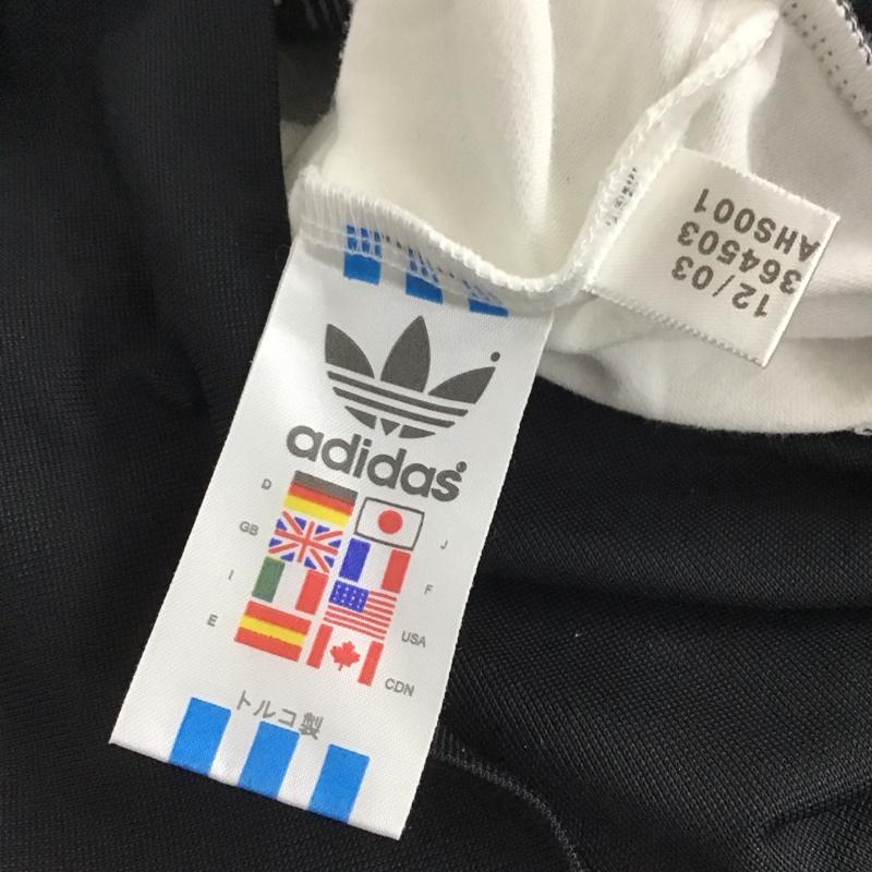アディダス adidas カーディガン 半袖 半袖カーディガン 前開き 薄手 M ロゴ、文字 白 / ホワイト / X 黒 / ブラック /  レディース USED 古着 中古 10136748