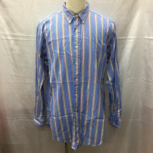 ラルフローレン RALPHLAUREN シャツ、ブラウス 長袖 ボタンダウン ストライプ L ワンポイント マルチカラー / マルチカラー /  メンズ USED 古着 中古 10112910