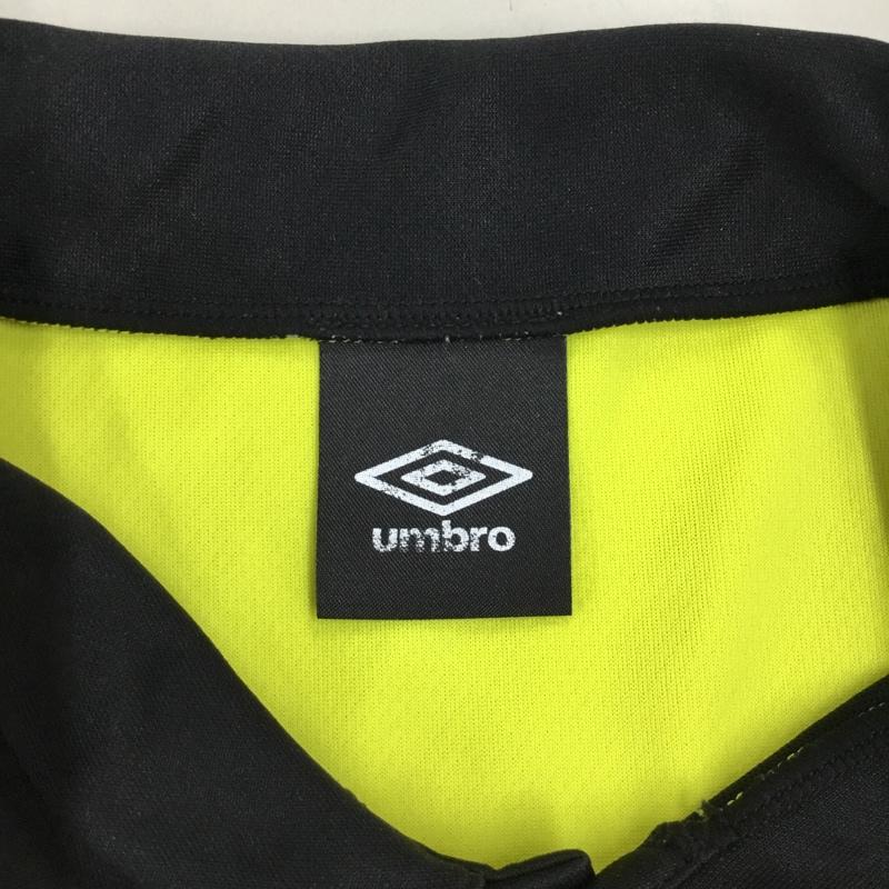 アンブロ UMBRO ポロシャツ 半袖 半袖ポロシャツ カラーシャツ 半袖カットソー ロゴ、文字 黒 / ブラック / X 黄 / イエロー /  メンズ USED 古着 中古 10116697
