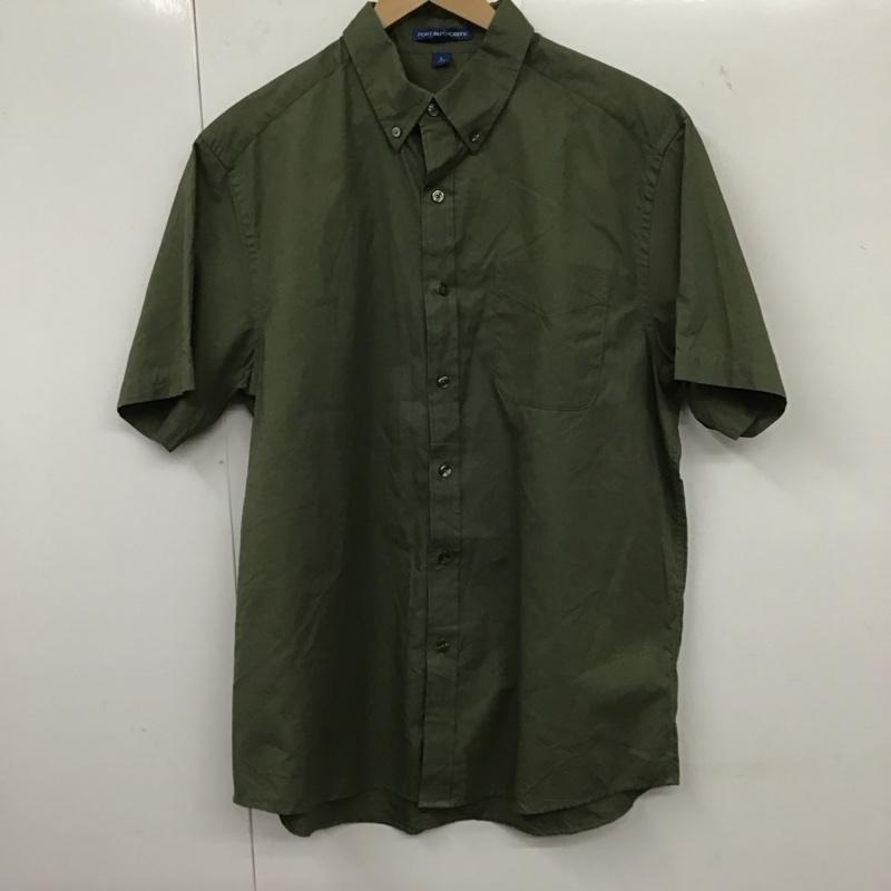 古着 USED シャツ、ブラウス 半袖 L 無地 カーキ / カーキ /  メンズ USED 古着 中古 10134937