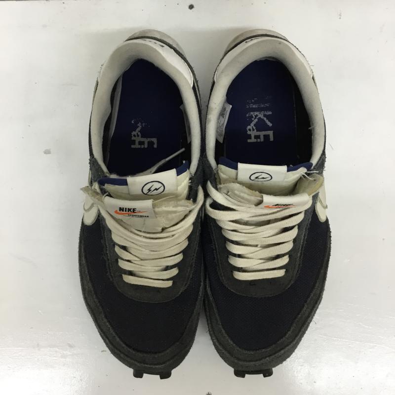ナイキ NIKE スニーカー スニーカー DH2684-400 Fragment × sacai × Nike LD Waffle Blackended Blue フラグメント × サカイ × ナイキ LD ワッフル ブラックエンデッド ブルー 27.5cm ロゴ、文字 紺 / ネイビー / X 白 / ホワイト /  メンズ USED 古着 中古 10124092