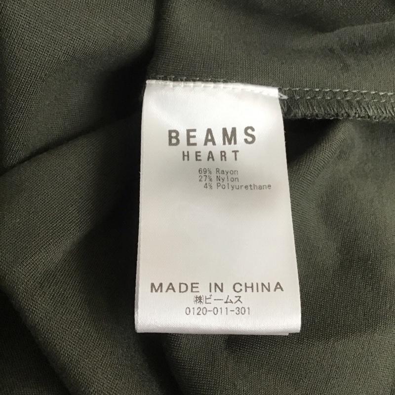 ビームス ハート BEAMS HEART ワンピース ロングスカート 43-26-1264-138 七分袖 モックネック 無地 カーキ / カーキ /  レディース USED 古着 中古 10108608