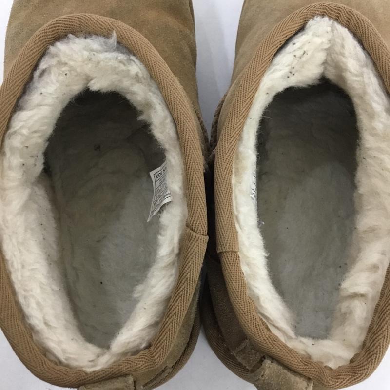 アグ UGG ブーツ ショートブーツ 1135092 クラシック ウルトラ ミニ プラットフォーム 厚底 26cm 26.0cm ロゴ、文字 ベージュ / ベージュ /  メンズ USED 古着 中古 10147130