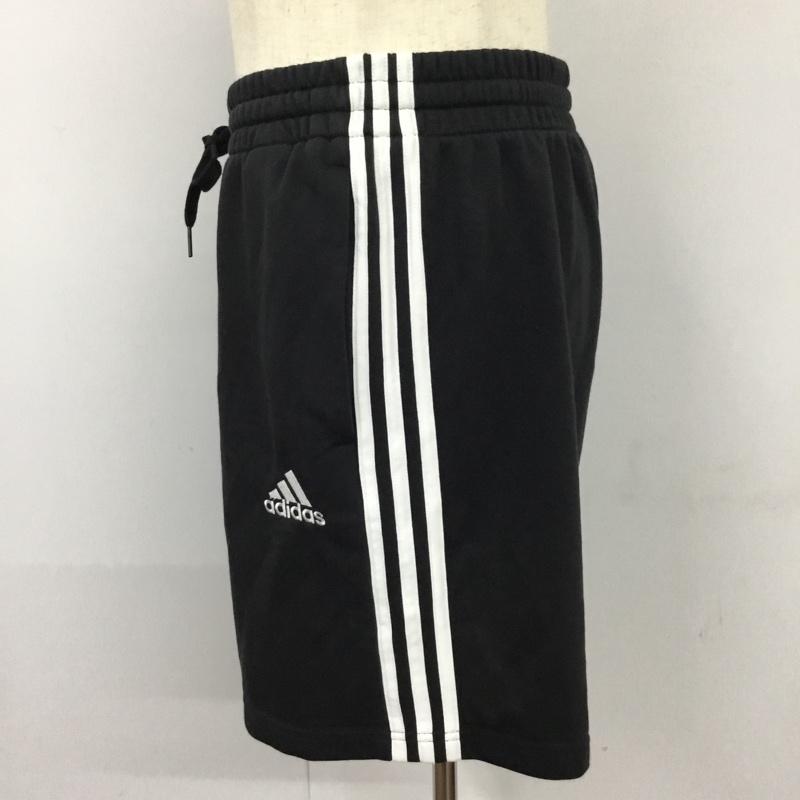 アディダス adidas パンツ ショートパンツ GK9597 ハーフパンツ エッセンシャルズ フレンチテリー 3ストライプス ショーツ タグ付き ロゴ、文字 黒 / ブラック / X 白 / ホワイト /  メンズ USED 古着 中古 10119760
