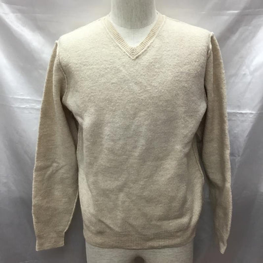 クリケット Cricket ニット、セーター 長袖 長袖ニットカットソー ニット セーター Vネックニット L 無地 ベージュ / ベージュ /  メンズ USED 古着 中古 10113358