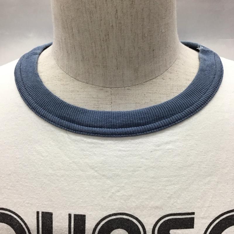 トイズマッコイ TOYS McCOY Tシャツ 半袖 リンガーT JOHNSON MOTORS XXL ロゴ、文字 白 / ホワイト / X 青 / ブルー /  メンズ USED 古着 中古 10118032