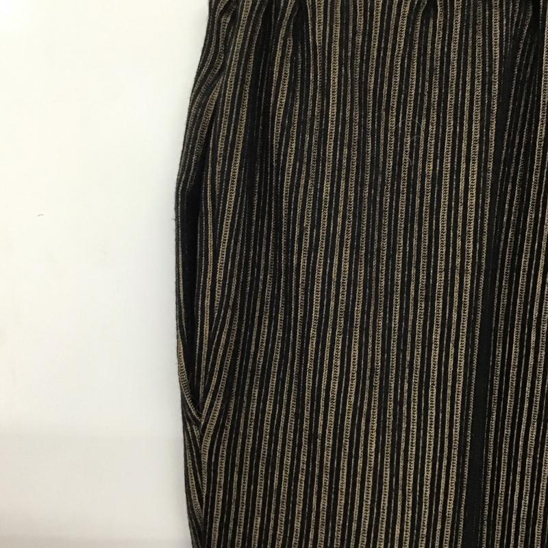 ニコアンド niko and... パンツ ワークパンツ、ペインターパンツ カジュアルパンツ スリムパンツ ストレッチパンツ M ストライプ 黒 / ブラック /  レディース USED 古着 中古 10142668