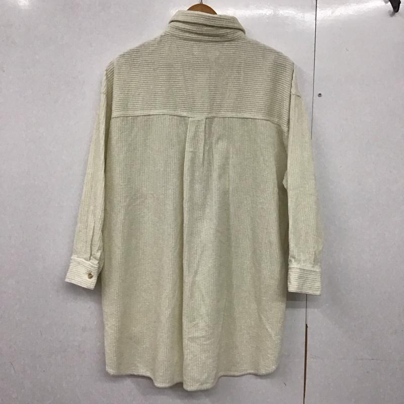 フリークスストア FREAK S STORE シャツ、ブラウス 長袖 コーデュロイシャツ FREE 無地 白 / ホワイト /  レディース USED 古着 中古 10140590