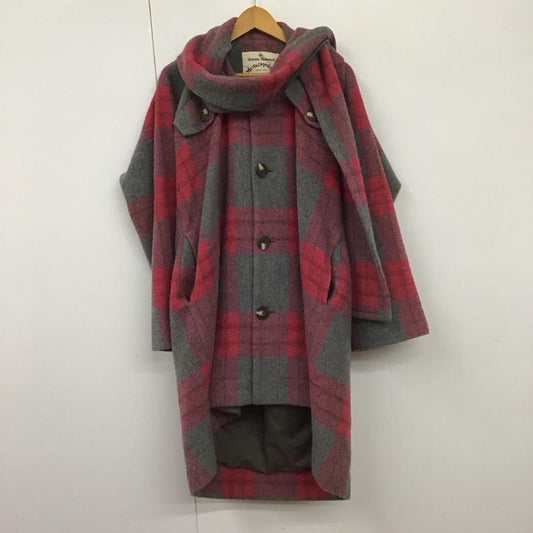 ウ゛ィウ゛ィアンウエストウッドアング Vivienne Westwood Anglomania コート コート一般 15-01-682011 ロング丈 38 チェック 灰 / グレー / X 赤 / レッド / X 桃 / ピンク /  レディース USED 古着 中古 10130589