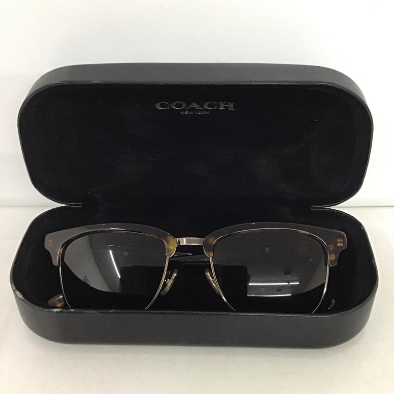 コーチ COACH めがね・サングラス サングラス 933371 HC8287 ケース付き ロゴ、文字 茶 / ブラウン /  メンズ USED 古着 中古 10135374