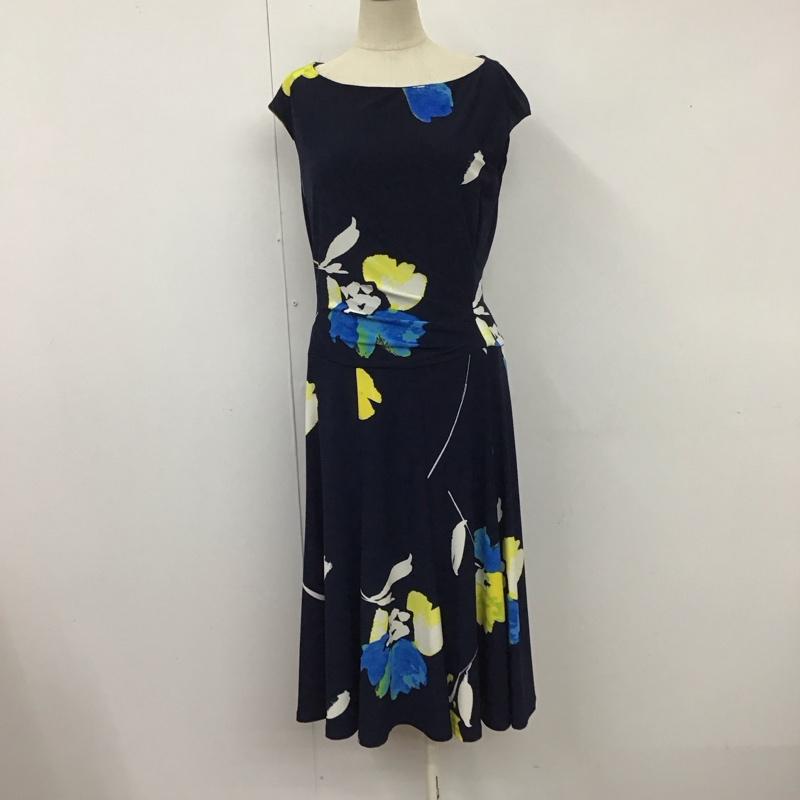 ローレンラルフローレン LAUREN RALPH LAUREN ワンピース ひざ丈スカート 250665469001 ドレープ 4 総柄 マルチカラー / マルチカラー /  レディース USED 古着 中古 10117380