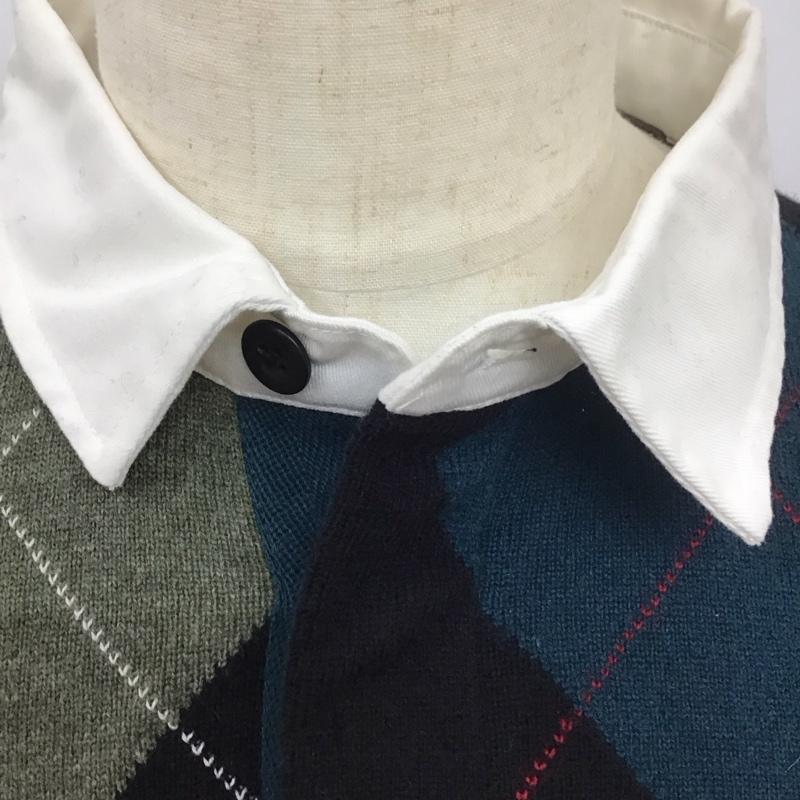 エディーバウアー Eddie Bauer ポロシャツ 長袖 長袖ポロシャツ カラーシャツ ロングスリーブカットソー M チェック マルチカラー / マルチカラー /  メンズ USED 古着 中古 10112553