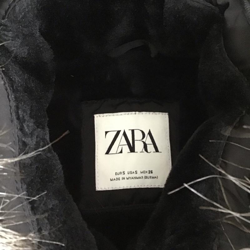 ザラ ZARA ジャケット、上着 ジャンパー、ブルゾン ジップアップジャケット ジャンパー ジャケット ダウンジャケット アウター S 無地 黒 / ブラック /  レディース USED 古着 中古 10122799