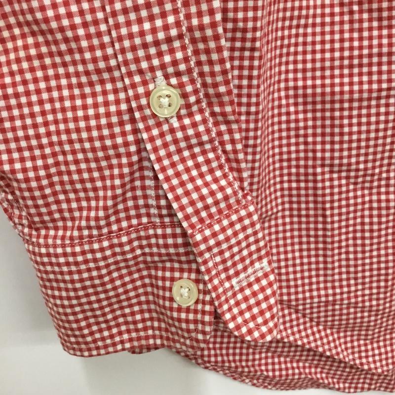 ラルフローレン RALPHLAUREN シャツ、ブラウス 長袖 長袖シャツ チェックシャツ カラーシャツ 長袖カットソー 150cm ロゴ、文字 白 / ホワイト / X 赤 / レッド /  ボーイズ USED 古着 中古 10116539