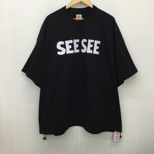 シーシー SEE SEE Tシャツ 半袖 リフレクター NEW FL BIGTEE L ロゴ、文字 黒 / ブラック /  メンズ USED 古着 中古 10151109