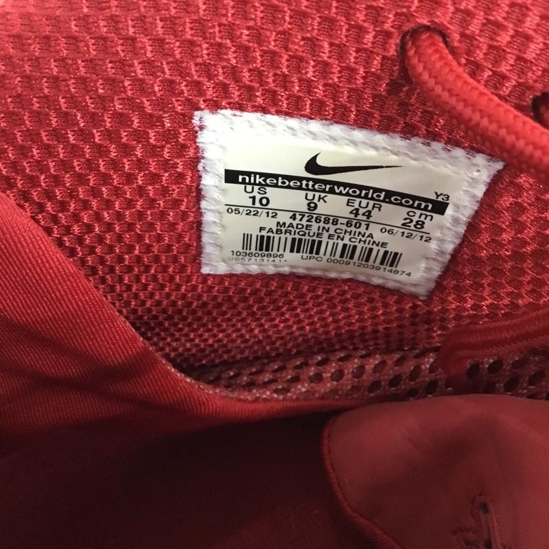 ナイキ NIKE スニーカー スニーカー 472688-601 ZOOM ROOKIE LWP 28cm 28.0cm ワンポイント 赤 / レッド /  メンズ USED 古着 中古 10131019