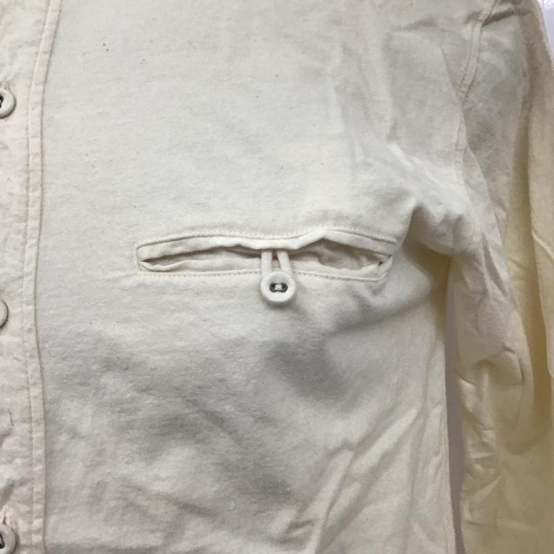 クオドロ quadro シャツ、ブラウス 長袖 バンドカラー コットン プルオーバー カットソー 2 無地 アイボリー / アイボリー /  メンズ USED 古着 中古 10122158