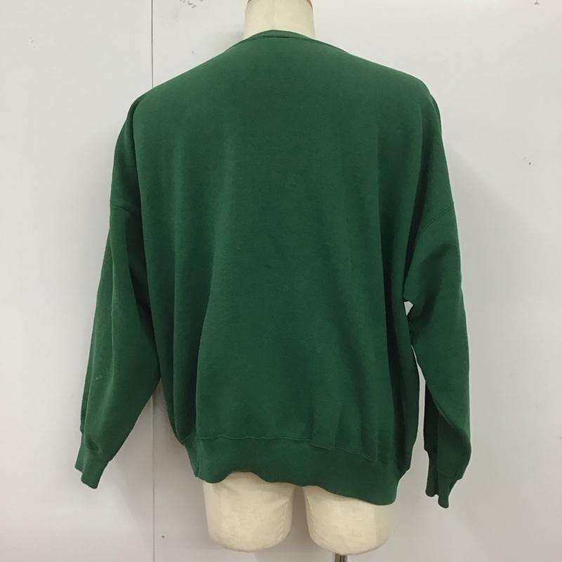 古着 USED トレーナー 長袖 長袖トレーナー スウェット クルーネック リブスウェットカットソー 古着 XXL ロゴ、文字 緑 / グリーン /  メンズ USED 古着 中古 10124707