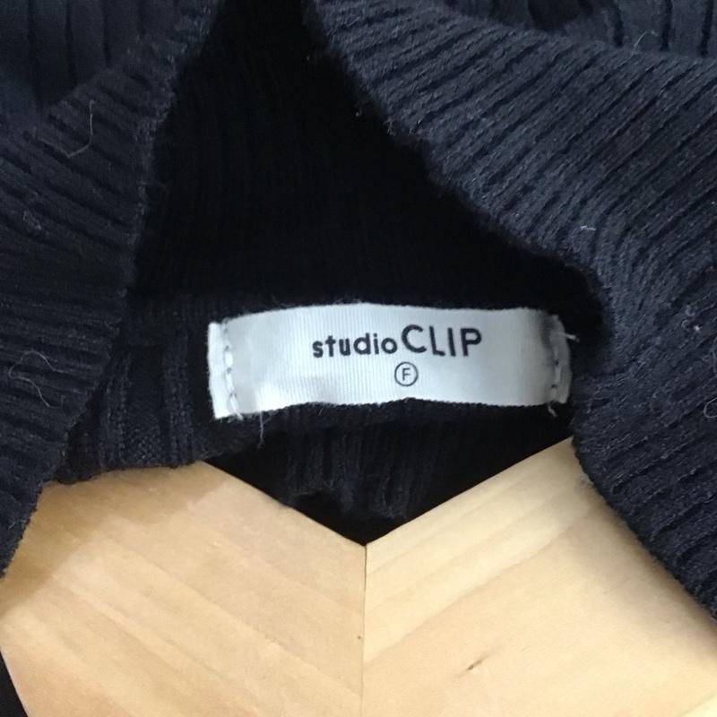 スタディオクリップ studio CLIP ワンピース ロングスカート LI24X002-1 ニットロングワンピース スタンドネック FREE 無地 黒 / ブラック /  レディース USED 古着 中古 10143105