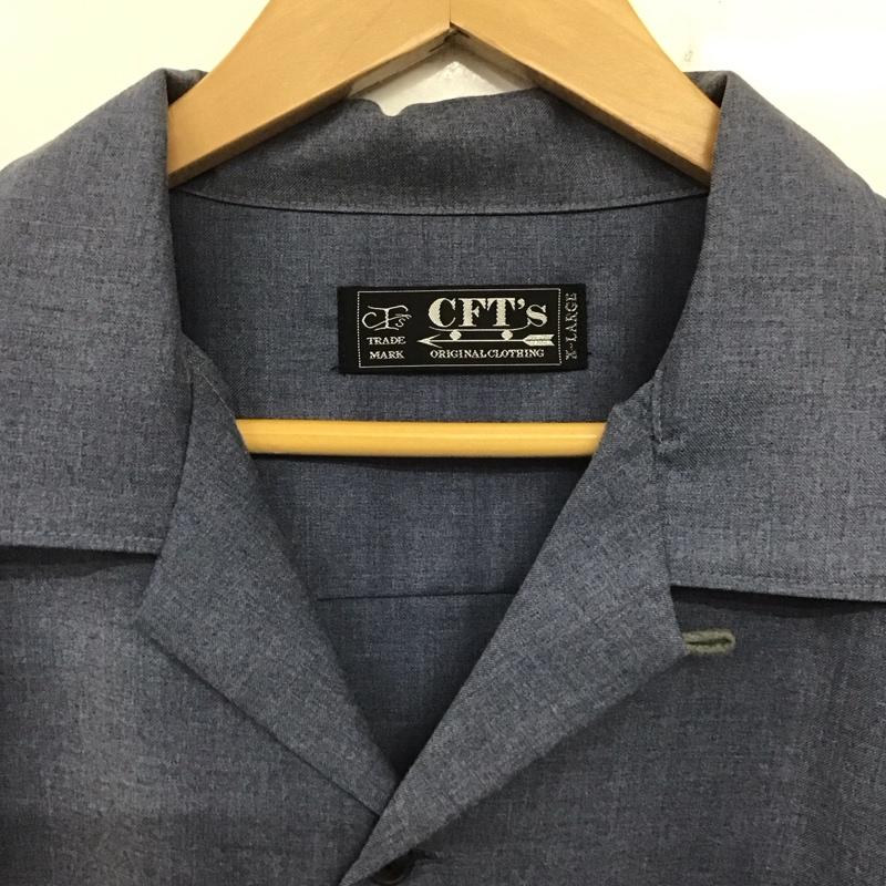 シーエフティーズ CFT S シャツ、ブラウス 半袖 オープンカラー 開襟シャツ XL ワンポイント 青 / ブルー /  メンズ USED 古着 中古 10140236