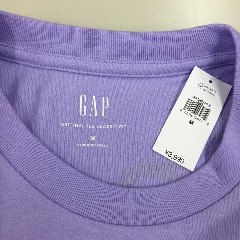 ギャップ GAP Tシャツ 半袖 857897-03 クルーネック バックプリント M ロゴ、文字 紫 / パープル /  メンズ USED 古着 中古 10111343