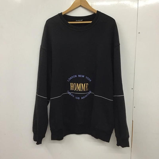 バレンシアガ BALENCIAGA トレーナー 長袖 長袖トレーナー スウェット クルーネック プルオーバー S ロゴ、文字 黒 / ブラック /  メンズ USED 古着 中古 10137255