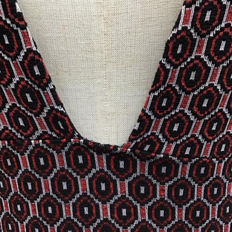ザラ ZARA ワンピース ミニスカート S 総柄 黒 / ブラック / X 白 / ホワイト / X 赤 / レッド /  レディース USED 古着 中古 10115343