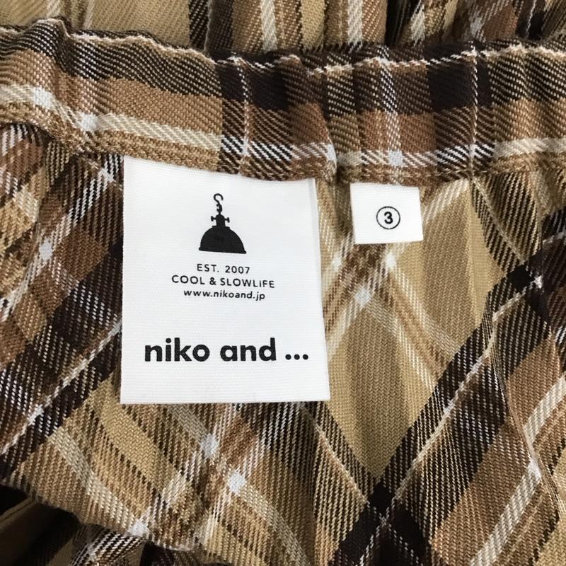 ニコアンド niko and... スカート ロングスカート ロングスカート フレアスカート カジュアルスカート チェックスカート 3 チェック マルチカラー / マルチカラー /  レディース USED 古着 中古 10122430