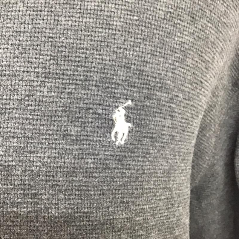 ポロラルフローレン POLO RALPH LAUREN Tシャツ 長袖 コットン クルーネック XL ワンポイント 灰 / グレー /  メンズ USED 古着 中古 10114606
