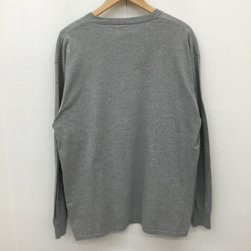 フルーツオブザルーム FRUIT OF THE LOOM カットソー 長袖 XL プリント 灰 / グレー /  メンズ USED 古着 中古 10134789