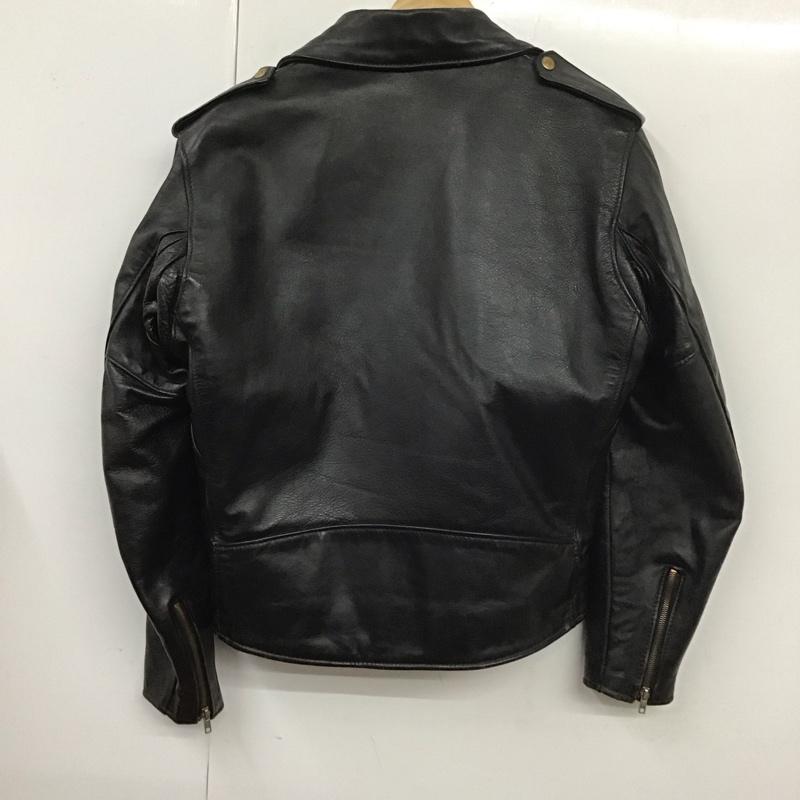 ショット schott ジャケット、上着 ジャンパー、ブルゾン レザーライダースジャケット ダブル ジップアップジャケット アウター ホース 80s 90s 40 無地 黒 / ブラック /  メンズ USED 古着 中古 10113763