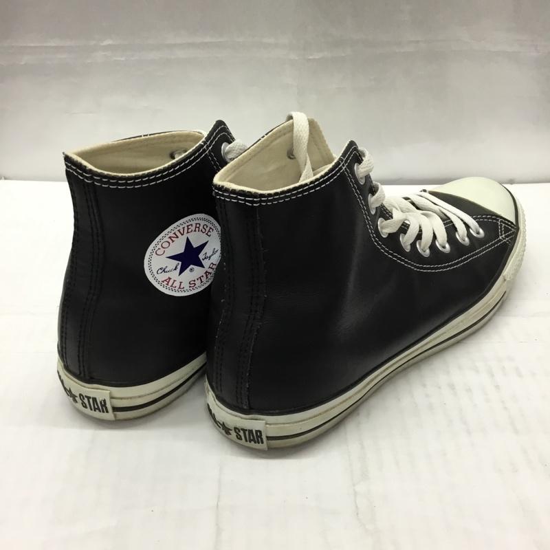 コンバース CONVERSE スニーカー スニーカー 1B908 LEA ALL STAR HI レザー 27.5cm 27.5cm ロゴ、文字 黒 / ブラック / X 白 / ホワイト /  メンズ USED 古着 中古 10109386