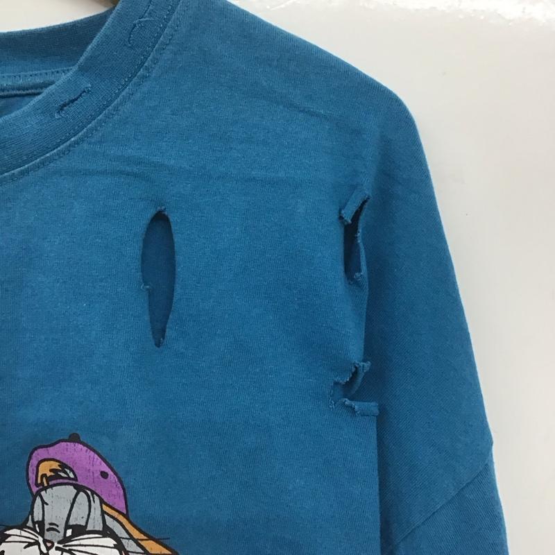 古着 USED Tシャツ 半袖 LOONEY TUNES ショート丈 リメイク LL キャラクター 青 / ブルー /  レディース USED 古着 中古 10147735