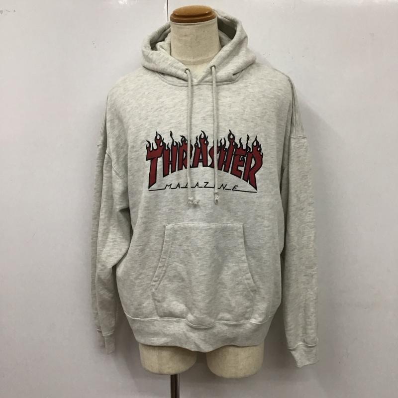 スラッシャー THRASHER パーカー 長袖 長袖 L ロゴ、文字 灰 / グレー /  メンズ USED 古着 中古 10117264