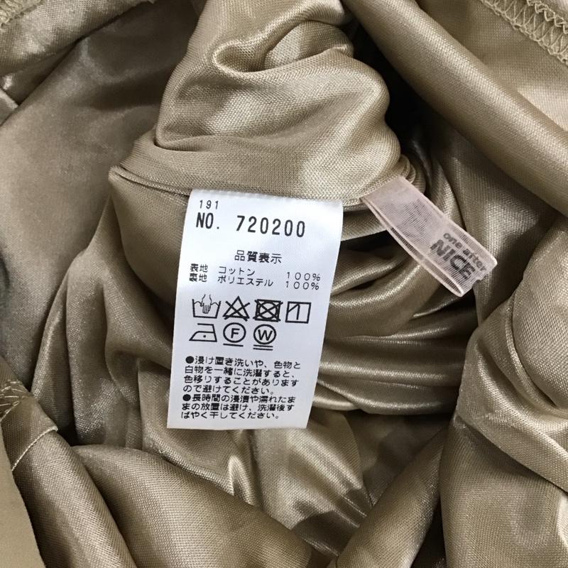 ナイスクラップ NICE CLAUP ワンピース ロングスカート 720200 半袖 無地 ベージュ / ベージュ /  レディース USED 古着 中古 10113846