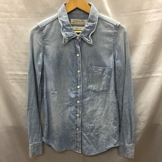 レミ レリーフ REMI RELIEF シャツ、ブラウス 長袖 長袖シャツ カラーシャツ ポケットシャツ 長袖カットソー デニムシャツ XS 無地 インディゴ / インディゴ /  メンズ USED 古着 中古 10117711