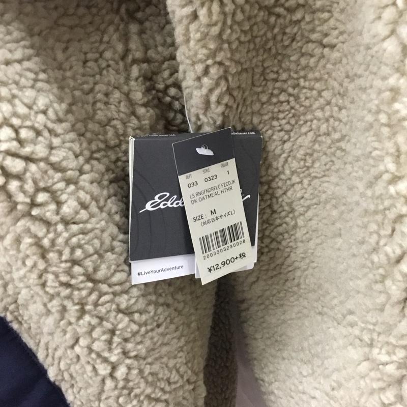 エディーバウアー Eddie Bauer ジャケット、上着 ジャケット、ブレザー ボア フリース M ロゴ、文字 ベージュ / ベージュ / X 紺 / ネイビー /  メンズ USED 古着 中古 10111360