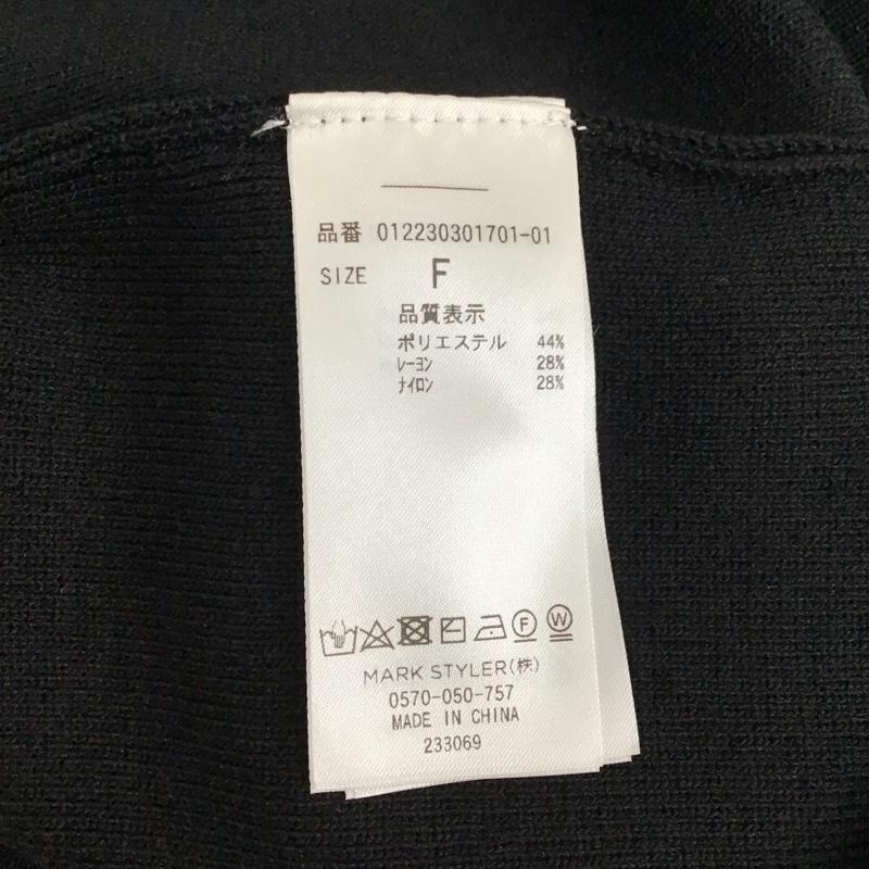 ムルーア MURUA ワンピース ミニスカート 012230301701-01 フレンチスリーブニットミニワンピース FREE 無地 黒 / ブラック /  レディース USED 古着 中古 10116217