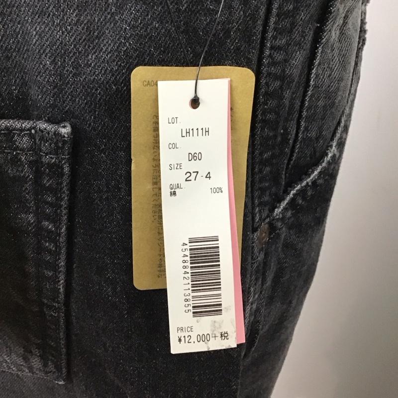 ビッグジョン Big John パンツ デニム、ジーンズ デニムパンツ ストレートパンツ ワイドパンツ カジュアルパンツ 27インチ 無地 黒 / ブラック /  レディース USED 古着 中古 10115177