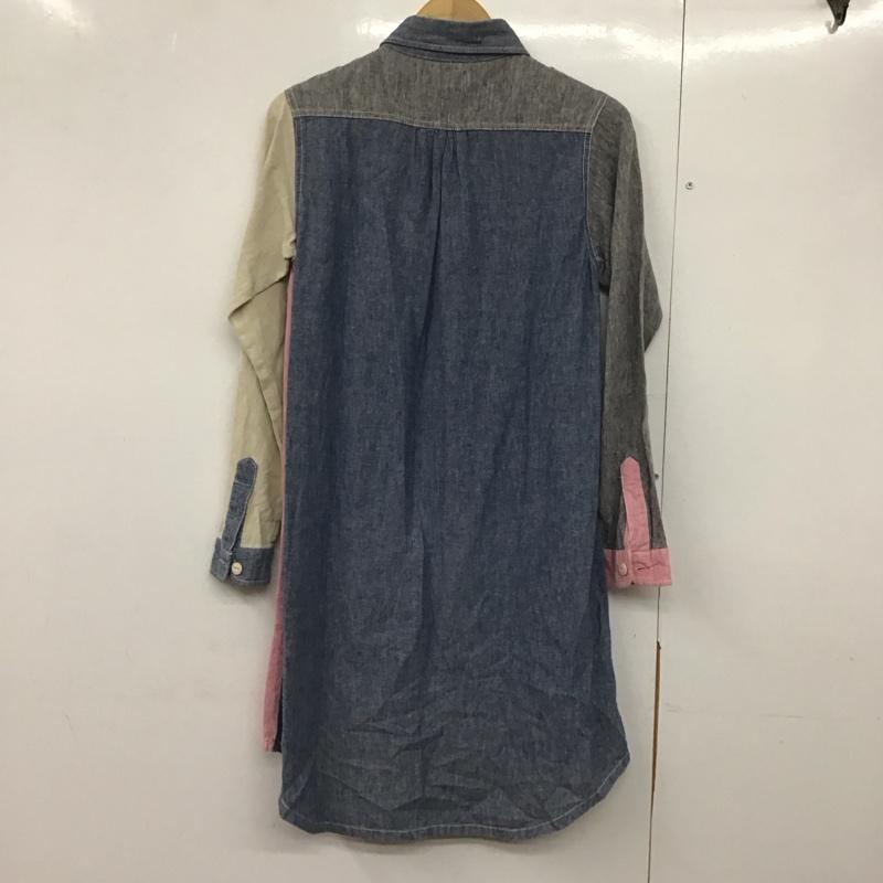 マナスタッシュ MANASTASH シャツワンピース 長袖 7235001 膝丈 M 刺繍 マルチカラー / マルチカラー /  レディース USED 古着 中古 10143939