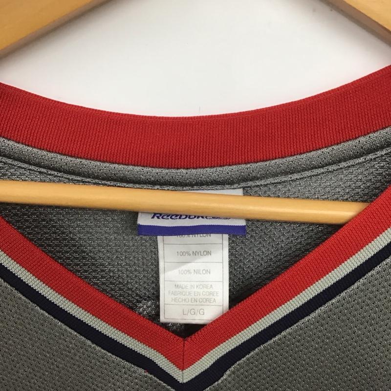 リーボック Reebok タンクトップ タンクトップ タンクトップ ノースリーブカットソー クルーネック スポーツウェア L ロゴ、文字 灰 / グレー /  メンズ USED 古着 中古 10132594