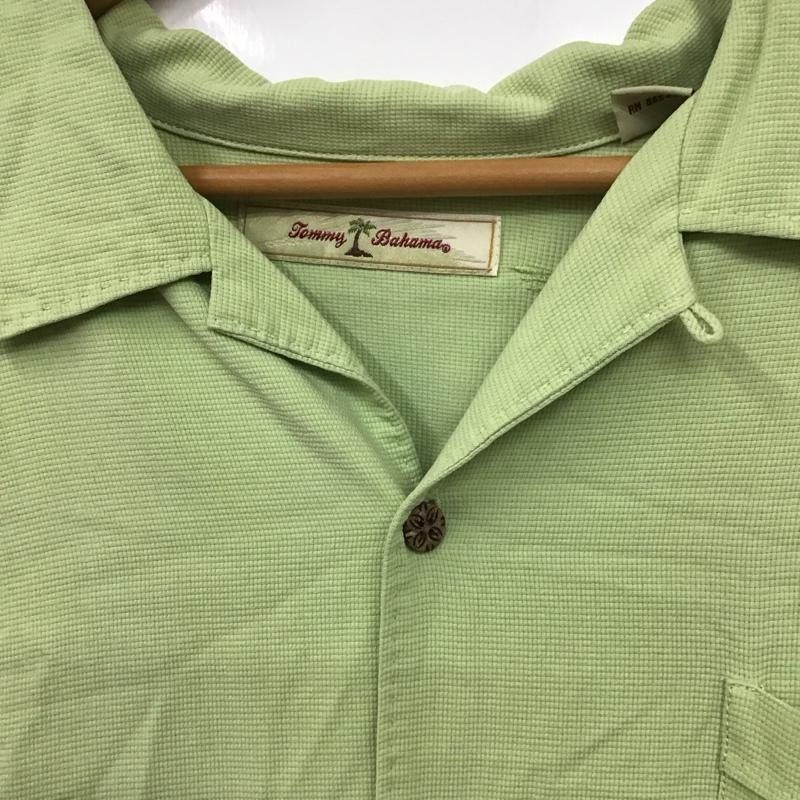 トミーバハマ Tommy Bahama シャツ、ブラウス 半袖 半袖シャツ 無地シャツ ポケットシャツ アロハシャツ XL 無地 緑 / グリーン /  メンズ USED 古着 中古 10130143