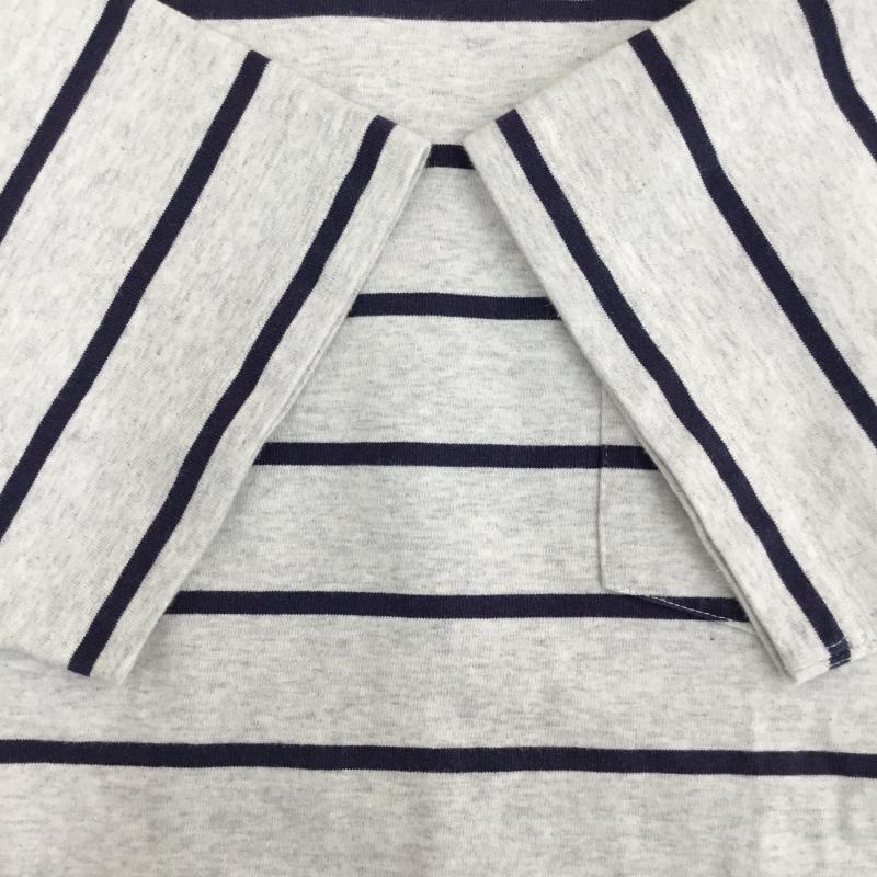 エルエルビーン L.L.Bean Tシャツ 半袖 L ボーダー柄 灰 / グレー / X 紺 / ネイビー /  メンズ USED 古着 中古 10145807