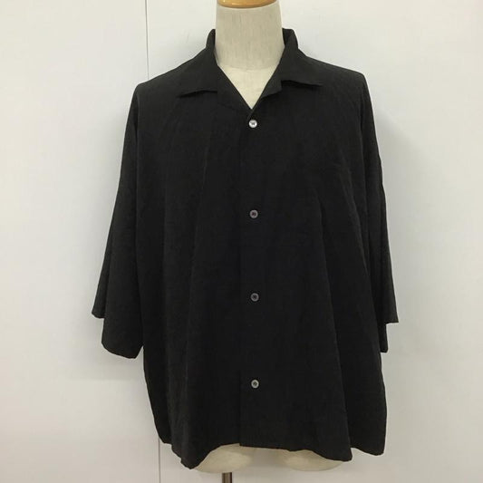 アンリラクシング unrelaxing シャツ、ブラウス 半袖 半袖シャツ カラーシャツ カジュアルシャツ 無地 黒 / ブラック /  メンズ USED 古着 中古 10107187