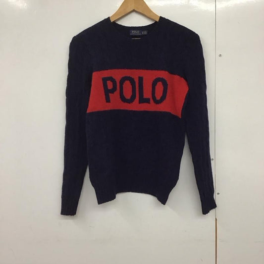 ポロラルフローレン POLO RALPH LAUREN ニット、セーター 長袖 XS ロゴ、文字 赤 / レッド / X 紺 / ネイビー /  レディース USED 古着 中古 10142896